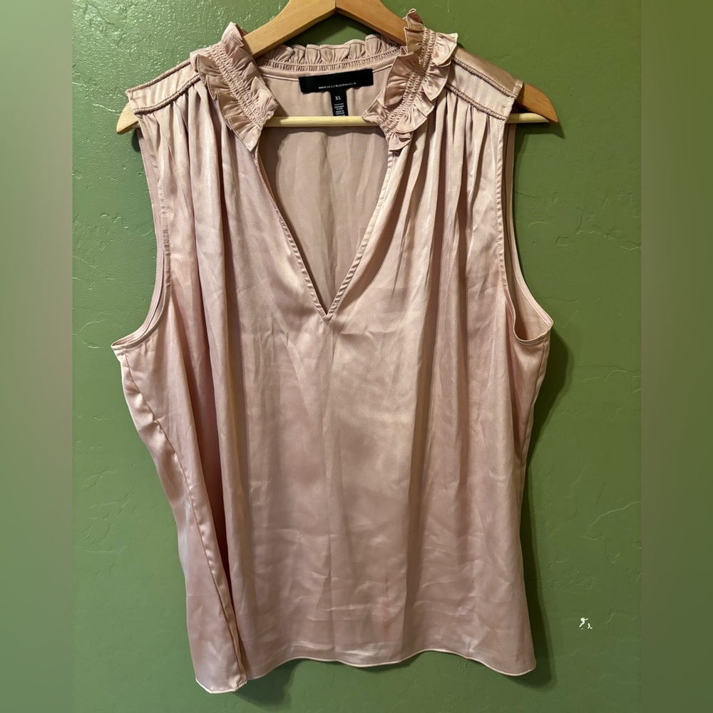White House | Black Market Pink Sleeveless Shirt